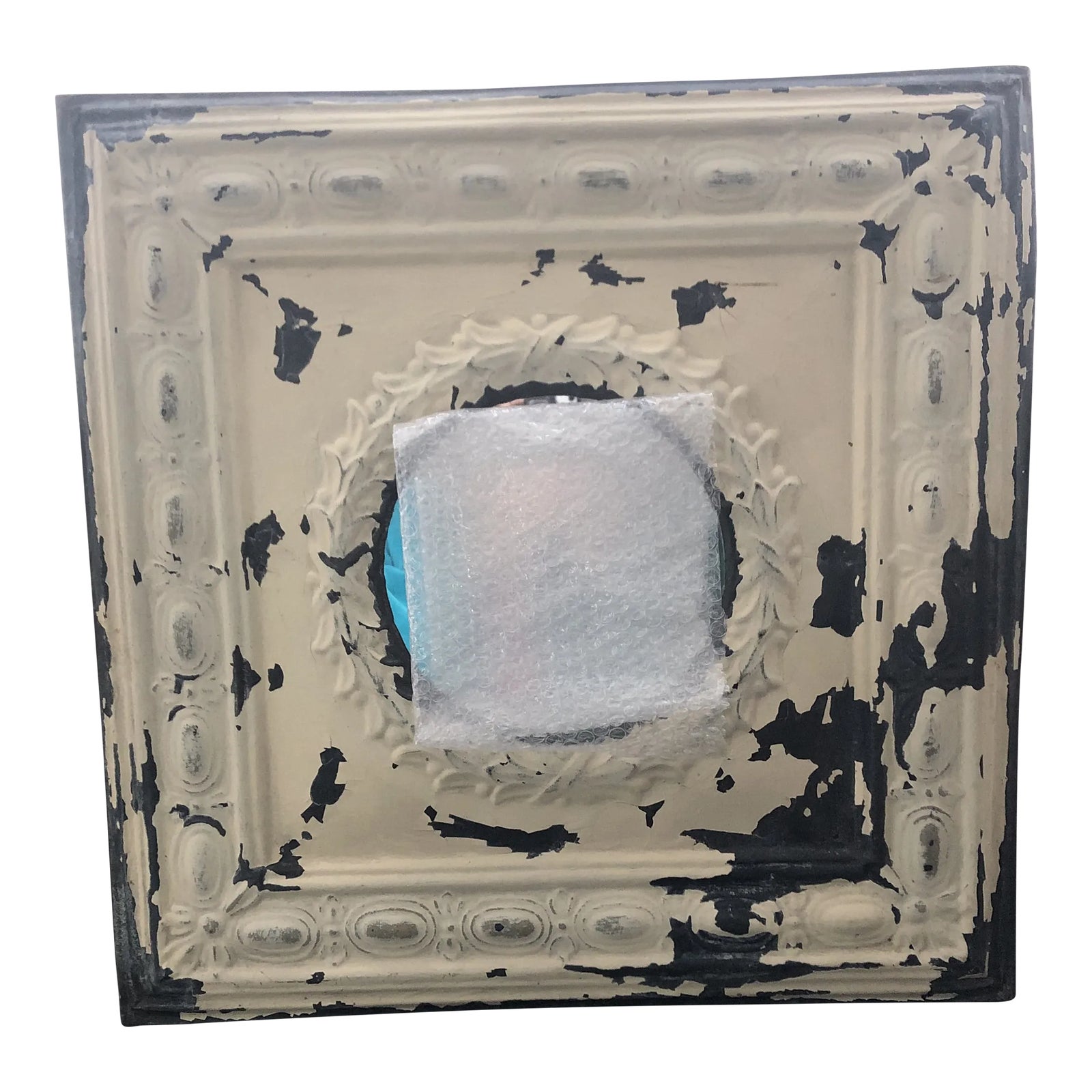 Vintage Architectural Salvage Tin Ceiling Tile Mirror Chairish