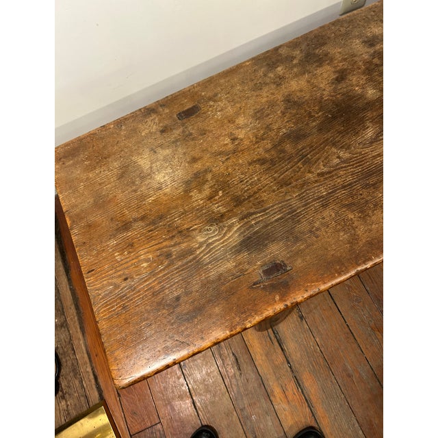 Large 19th Century Sturdy Rustic Elm Bench For Sale - Image 12 of 16