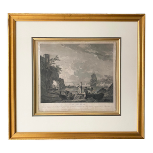 19th Century Claude Joseph Vernet "La Peche Heureuse" Engraving by A. Zingg