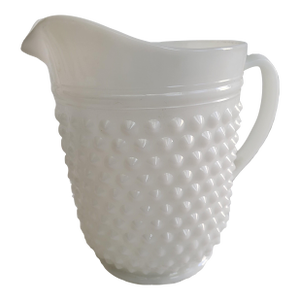 1950s Fenton White Hobnail Milk Glass Pitcher