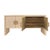 Worlds Away Matthew Izzo Home Colt Natural Grasscloth Four Door Buffet With Cerused Oak Handles For Sale - Image 4 of 6