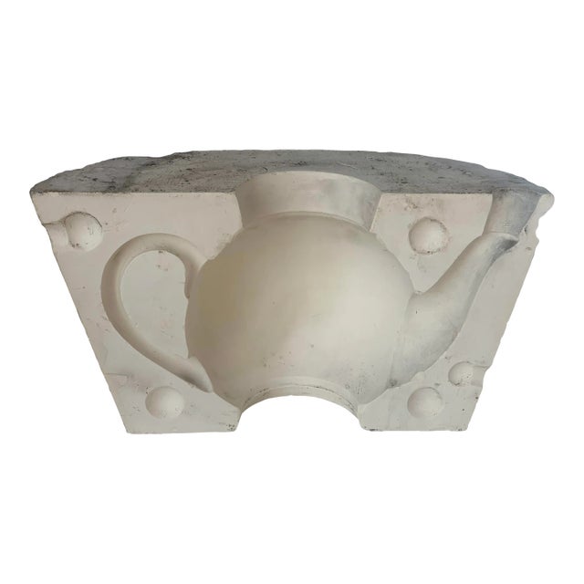 Antique English Teapot Plaster Mold, Early 20th Century For Sale