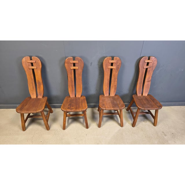 Sturdy and handcrafted dining chairs produced by Depuydt Kunstmeubelen in Belgium. The entire set is made out of solid...