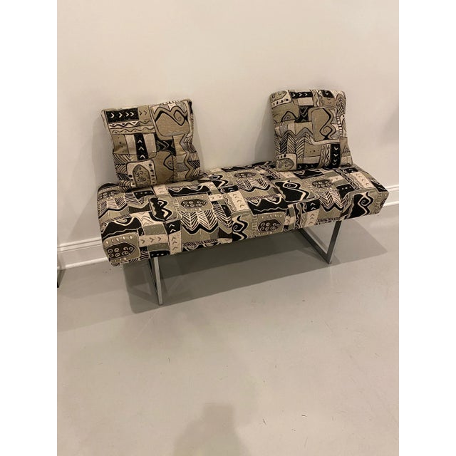 Mid-Century Modern Mid-Century Modern Chrome Bench For Sale - Image 3 of 12