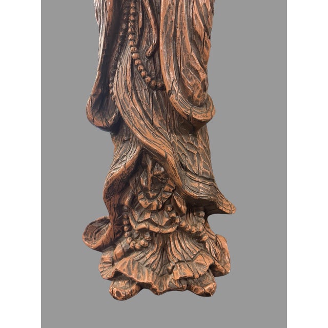 Pair of Vintage Universal Statue Chicago 36" Figural Oriental Man & Lady Statues For Sale - Image 6 of 11