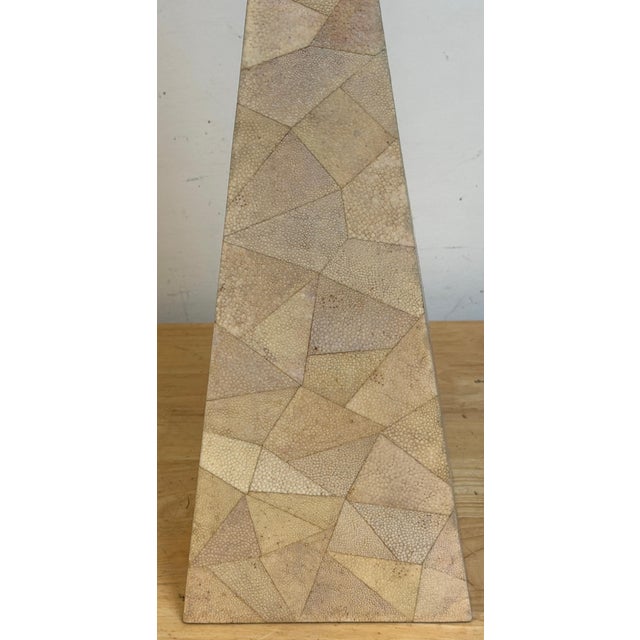 Large Inlaid Specimen Shagreen Obelisk Attributed to R & Y Augousti For Sale - Image 14 of 14