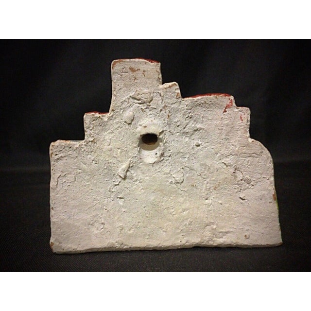 French Mid 20th Century Hand-Painted Miniature House From Mallorca - Plaster Figurine For Sale - Image 3 of 6