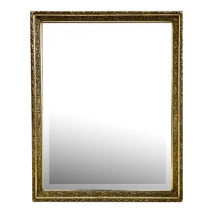 Massive Antique French Gilt Mirror With Beveled Glass | 50" X 40"