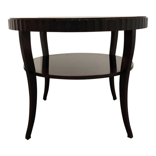 1990s 1990s Barbara Barry for Baker Furniture Dark Mahogany Two-Tier Center Table For Sale - Image 5 of 7