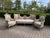 Wood 1940 French Louis XVI Pastel Beech Sofa Set - 7 Pc For Sale - Image 7 of 18