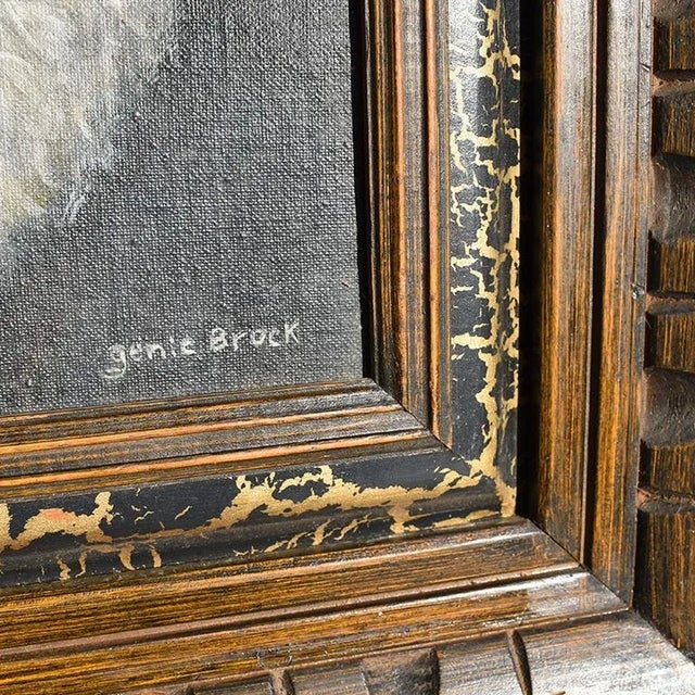 Realism Framed Portrait Painting of a Man With Beard on Canvas by American Oklahoma Artist Genie Brock For Sale - Image 3 of 8