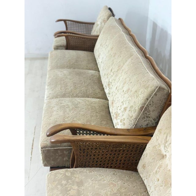 Vintage Chippendale Sofa and Armchairs, 1960s, Set of 3 For Sale - Image 4 of 11