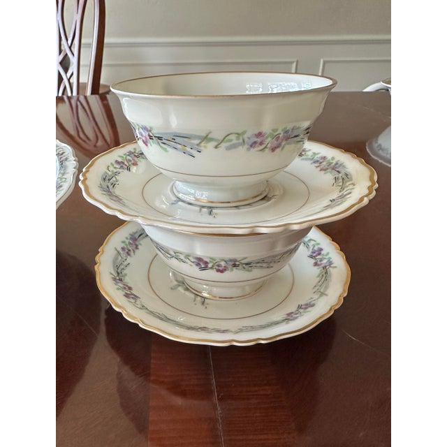 Haviland France Morning Glory China Set Ten to 14 Settings + Servingware 67 Pieces Vintage 1955 For Sale In Oklahoma City - Image 6 of 12