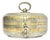 1970s Vintage Silver & Brass Tone Engraved Handmade Round Chapati Bread Box For Sale