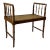 Baker Furniture Circa 1970 Diminutive Chinese Chippendale Faux Bamboo & Cane Window / Entryway Bench For Sale