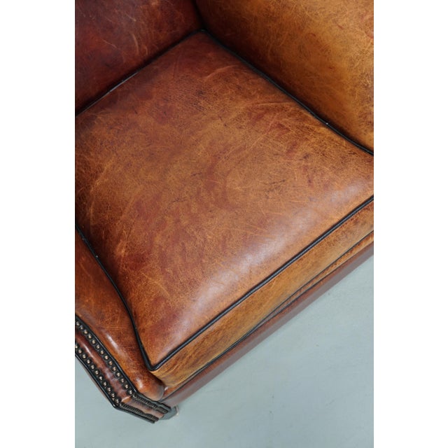 Vintage Dutch Club Chair in Cognac Leather, 1970s For Sale - Image 17 of 18