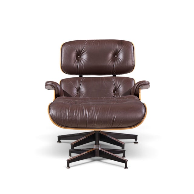 Charles and Ray Eames for Herman Miller Mid Century Lounge Chair and Ottoman The chair measures: 33 wide x 35 deep x 32.5...