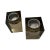 Contemporary Vintage Modern Smoky Resin Cube Candle Holders Pair Minimalist Architectural Design For Sale - Image 3 of 7