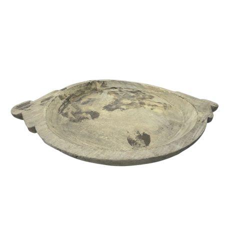 Farmhouse Vintage Wooden Parat Bowl For Sale - Image 3 of 5