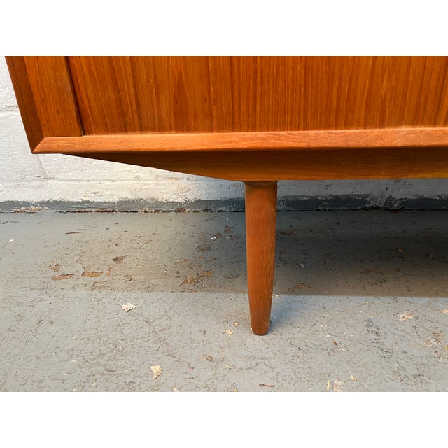 Mid-Century Modern Teak Credenza W/ Tambour Doors For Sale - Image 12 of 18