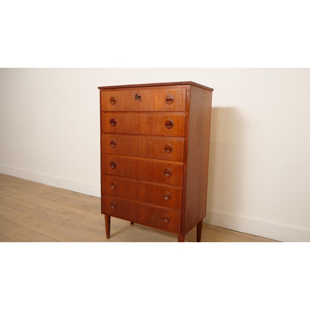 Vintage Danish Chest of Drawers in Teak For Sale - Image 6 of 10