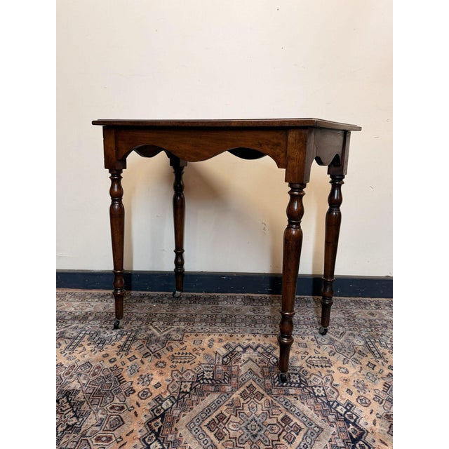 Late 19th Century Occasional or Hall Table on Castors For Sale - Image 6 of 7