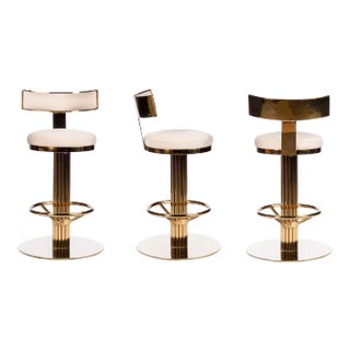 Hollywood Regency Counter Chairs - Set of 3 For Sale