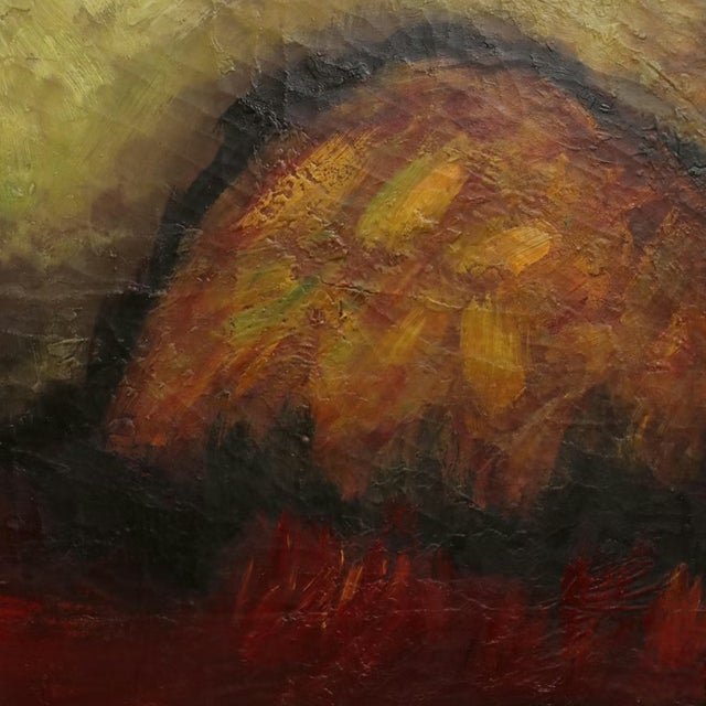 Uttermost Floral Still Life Red Poppies in Vase Oil on Canvas For Sale In Cincinnati - Image 6 of 9