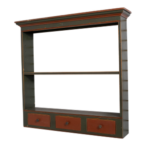 David Smith Primitive Country Painted Wall Shelf