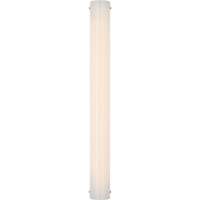 Penhold 30" Bath Light in Soft Brass with White Glass Designer: Barbara Barry Finish: Soft Brass Height: 30" Width: 3.25"...