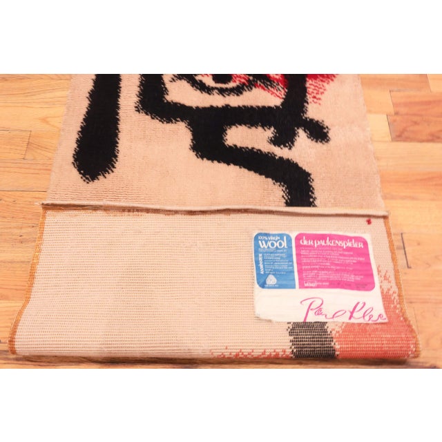 Textile Nazmiyal Collection Vintage Paul Klee Rug “Little Drummer Boy” For Sale - Image 7 of 7