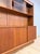 MCM Teak 2 Piece China Cabinet Sliding Doors Shelves Vintage Buffet Storage For Sale - Image 11 of 17