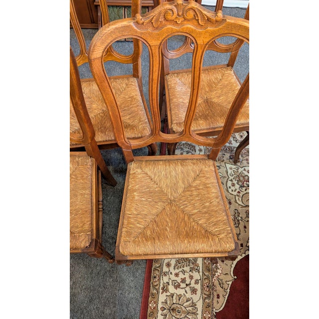 Early 20th Century Oak Refrectory Table and 6 Chairs - Set of 7 For Sale - Image 13 of 18
