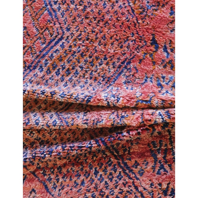 1980s 1980s Moroccan Red Wool Rug - 9.6 X 7 Ft For Sale - Image 5 of 8