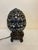 Art Nouveau Vintage Tiffany-Style Stained Glass Egg-Shaped Accent Table Lamp For Sale - Image 3 of 4