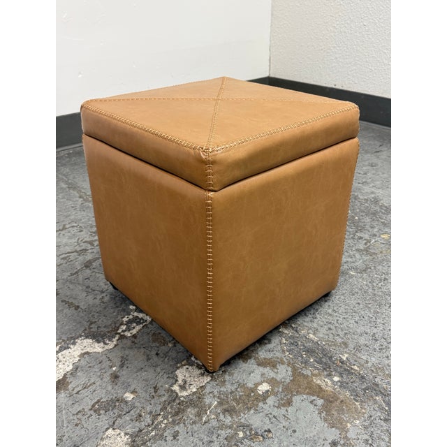 Modern Grandin Road Briggs Storage Ottoman For Sale - Image 3 of 12