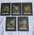 German Reverse Glass Paintings, Set of 5 For Sale - Image 10 of 10