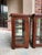 Pair Antique French Glass Vitrine Display Cabinets Burl Mahogany Mirror C1900 For Sale - Image 4 of 18