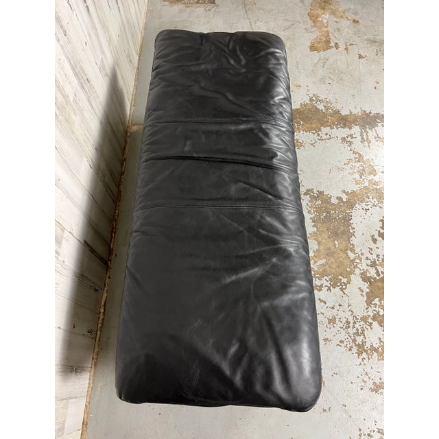 Post Modern Leather Bench For Sale - Image 9 of 13