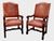 Brown Vintage Leather Arm Chairs - A Pair For Sale - Image 8 of 10