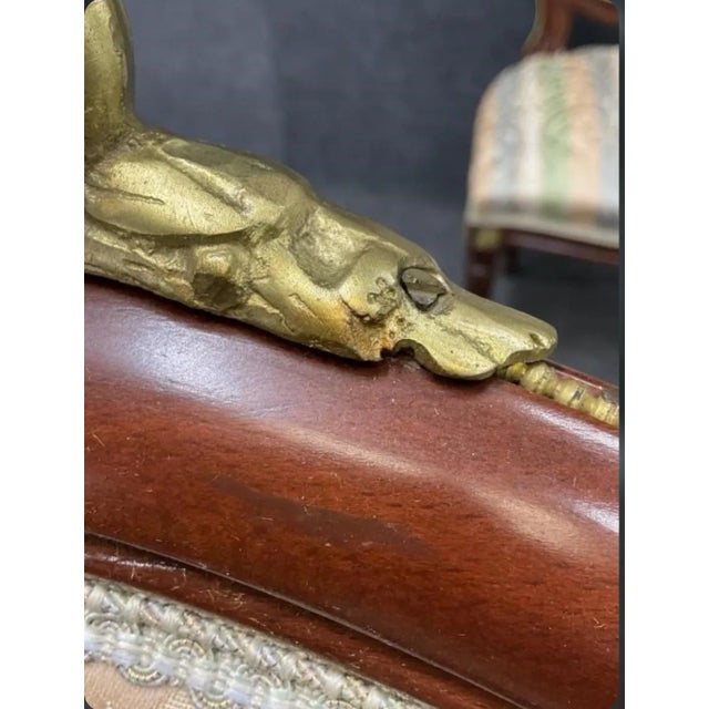 Brown Vintage Louis XVI Style Oval Back Dining Chairs - Set of 8 For Sale - Image 8 of 8