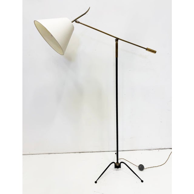 Maison Lunel 1950s Maison Lunel Pendulum Floor Lamps, 2 Available For Sale - Image 4 of 12