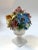 Mid 20th Century Vintage Italian Capodimonte Style Majolica Lidded Urn With Colorful Roses For Sale - Image 5 of 12