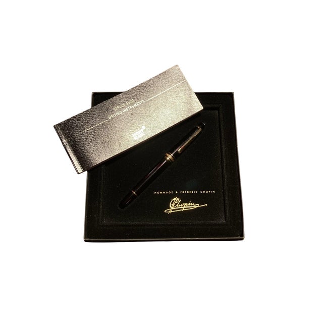 Black Fountain Pen and CD Set attributed to Frederic Chopin for Mont Blanc, 1990s, Set of 2 For Sale - Image 8 of 11