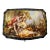 Early 20th Century Antique Limoges Porcelain Dresser Box, Hand Painted Romantic Scene For Sale