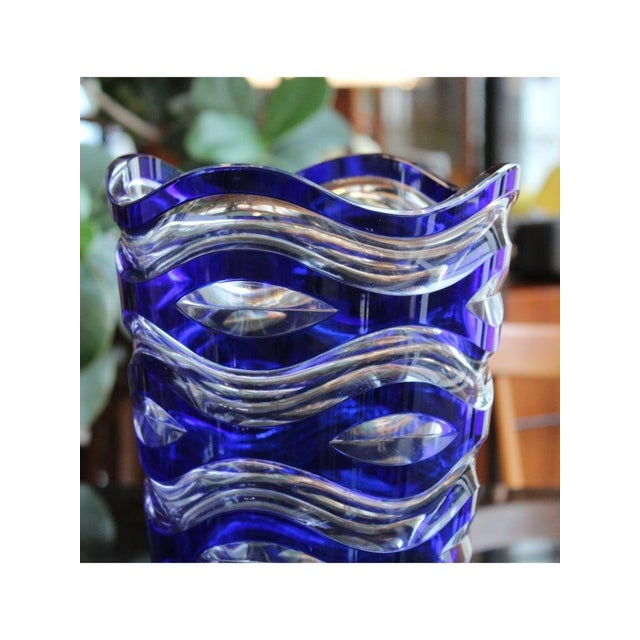 Blue Murano Glass Vase, 2000 For Sale - Image 4 of 9
