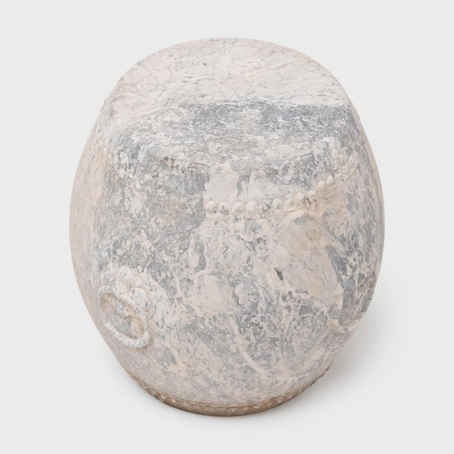 Chinese Chinese Studded Marble Drum Table For Sale - Image 3 of 6