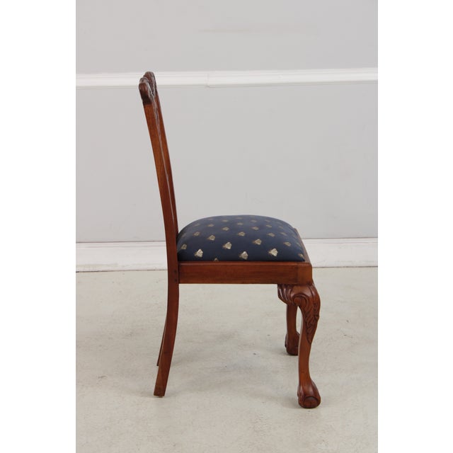 Pair of Chippendale Style Mahogany Dining Chairs For Sale - Image 4 of 17