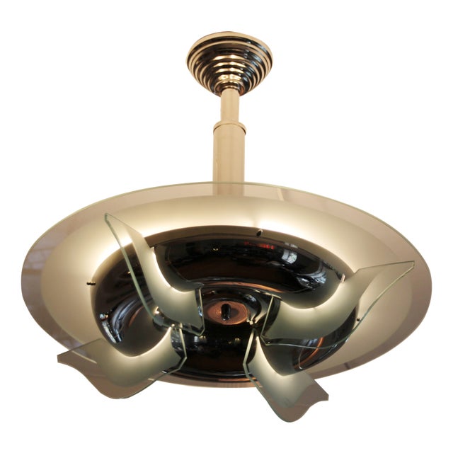 French Art Deco Pendant Lamp, 1930s For Sale