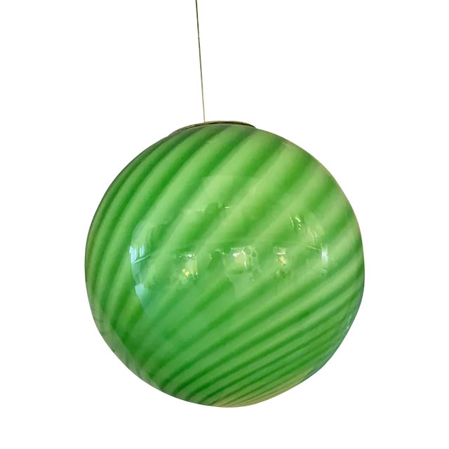 Green Pendant in Murano Glass by Simoeng For Sale